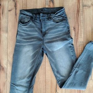 Grey High-Rise Skinny Jeans
